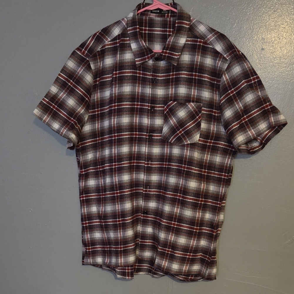 Nautica Black and White Casual Button Down Shirt